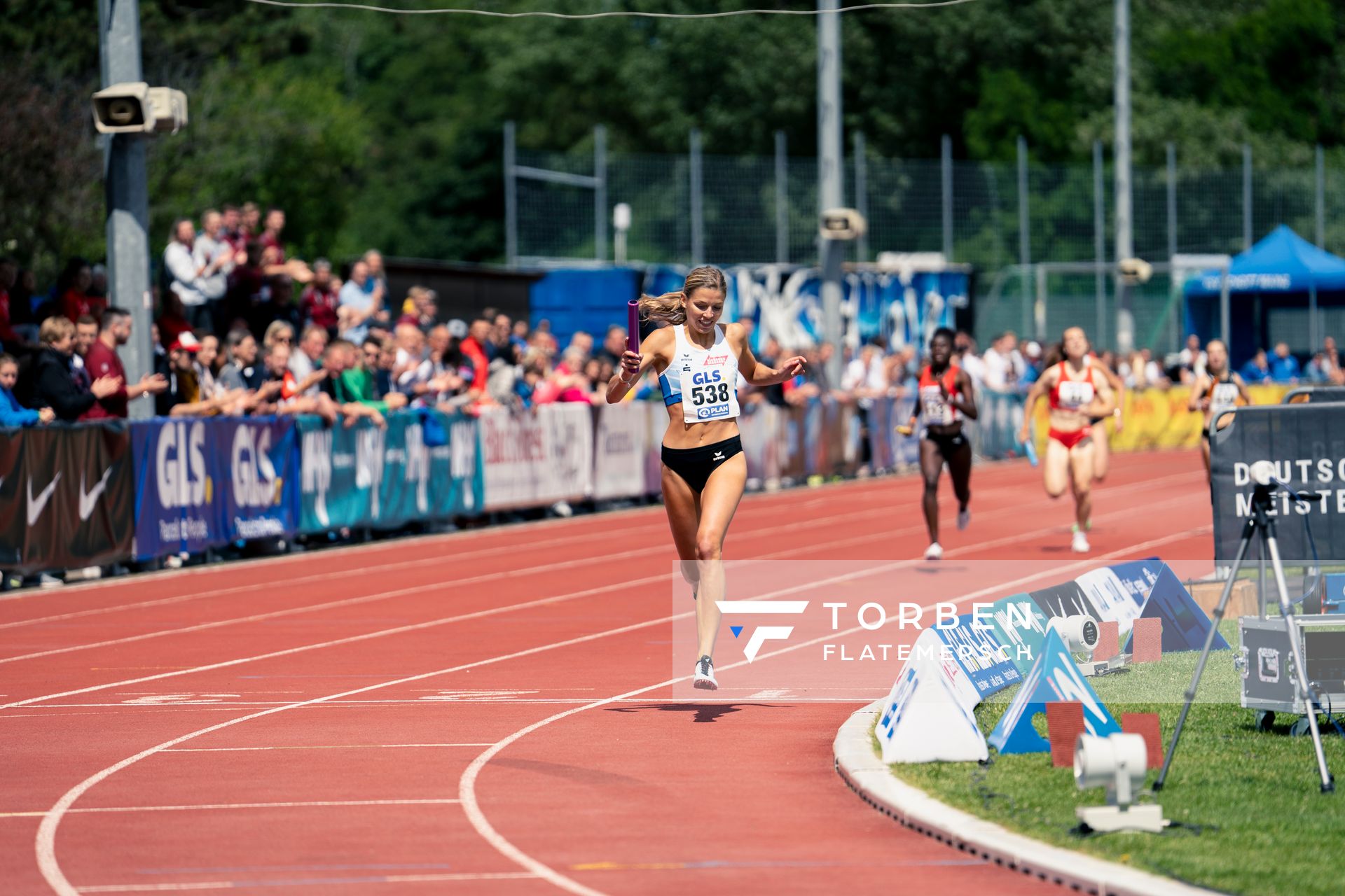 Lisa Sophie Hartmann (VfL Sindelfingen) am 29.05.2022 waehrend der Deutschen Meisterschaften Langstaffel im Otto-Schott-Sportzentrum in Mainz